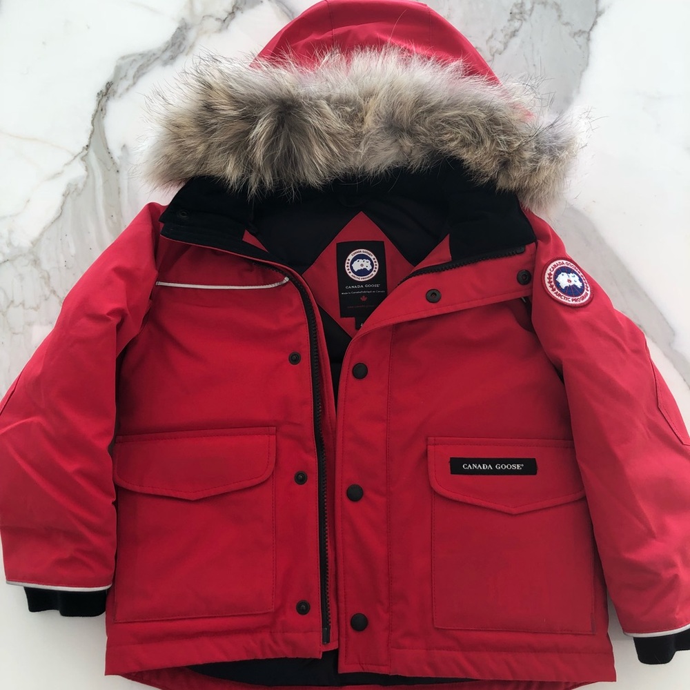 Canada Goose coyote fur boys parka